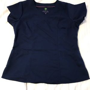 Healing Hands Purple Label Navy Scrub Top Large